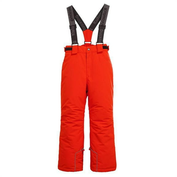 KAUOD Boys Girls Insulated Bib Overall Wide Leg Waterproof Snowboard Snow Pants Kids Winter Hiking Warm Ski Snowpants
