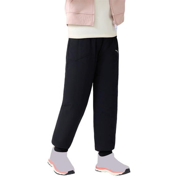 KAUOD Boys Girls Puffer Snow Pants Winter Padded Insulated Waterproof Snowpants Kids Toddler Ribbed Cuffs Ski Bib Snowsuits