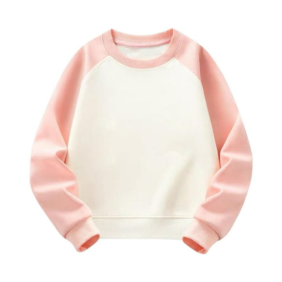 KAUOD Boys Girls Pullover Sweatshirts Long Sleeve Fall Thick Lightweight Sweatshirts Tops Kids Crew Neck Athletic Clothes