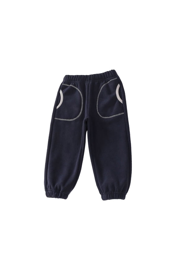 Boys Girls Sherpa Lined Sweatpants Warm Padded Jogger Pants Athletic Kids Elastic Active Pants with Pockets