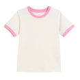 thumbnail image 1 of KAUOD Boys Girls Short Sleeve Shirts Crew Neck Basic Preppy Tee Tops Summer School 𝗨niform Loose Fit Pullover Shirt, 1 of 8