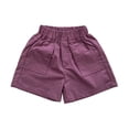 thumbnail image 1 of KAUOD Solid Boxer Shorts for Toddler Boys Kids Elastic High Waist 2 Pockets Athletic Short Pants Summer Casual Sweatpants, 1 of 9