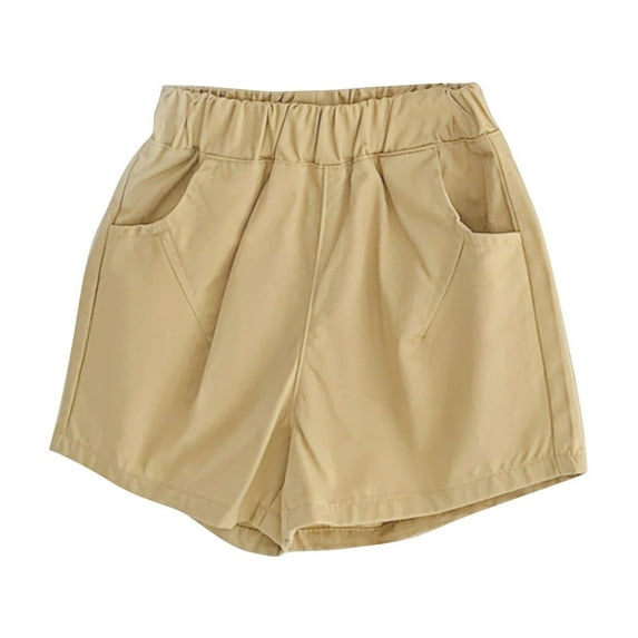 KAUOD Boys Girls Shorts Toddler Pull on Jogger Shorts Stretch Casual Solid Color Elastic Waist Bottom Short Pants