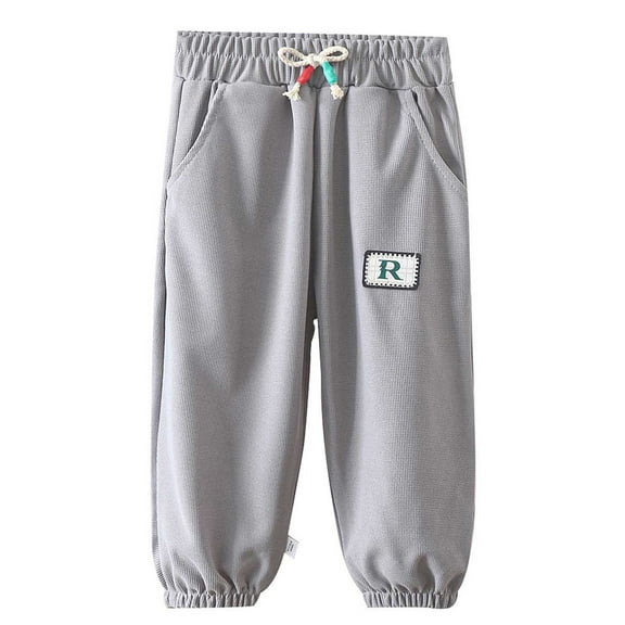 KAUOD Boys Girls Stretchy Athletic Sweatpants Basic Cotton Elastic Active Jogger Sports Pants with Drawstring and Pockets