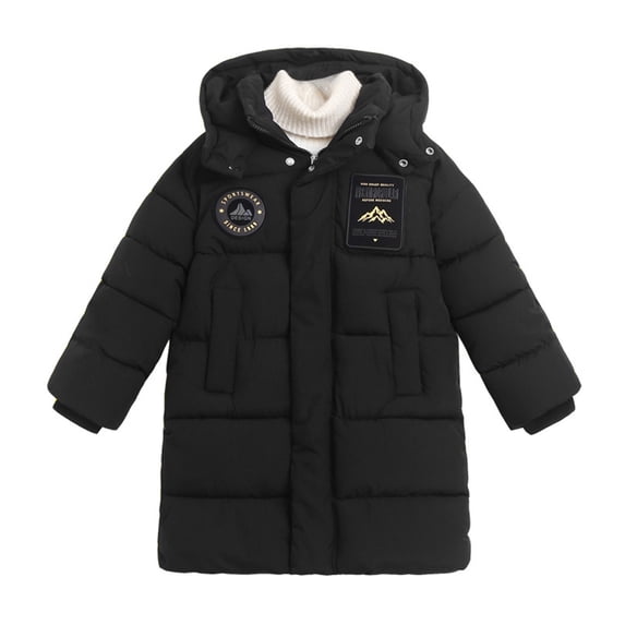 KAUOD Boys Girls Winter Puffer Coats Outdoor Hiking Snow Ski Hooded Jackets Kids Quilted Insulated Warm down Outwear