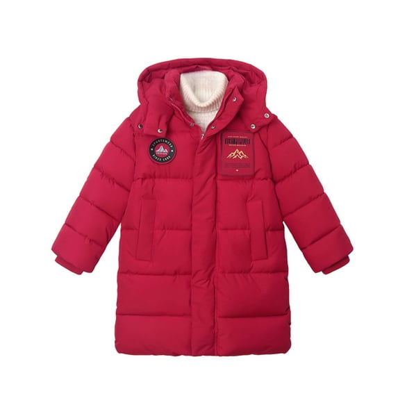 KAUOD Boys Girls Winter Puffer Coats Outdoor Hiking Snow Ski Hooded Jackets Kids Quilted Insulated Warm down Outwear