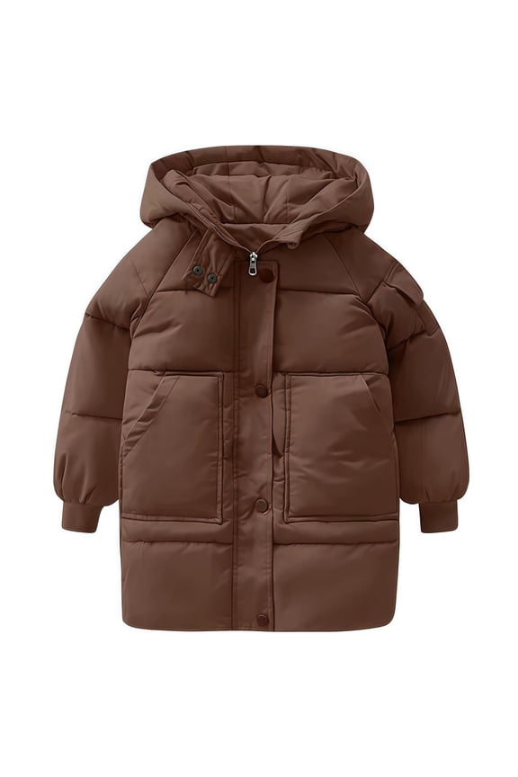 Boys Girls Winter Puffer Jackets Padded Waterproof Insulated down Coats Kids Toddler Quilted Ski Outwear with Pockets