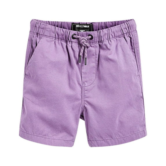 KAUOD Boys Kids Pull on Elastic Waist Shorts Solid Drwstring Sweatpants Baggy Soft Cotton Youth Short Pants Summer Casual Sport