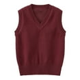 thumbnail image 1 of KAUOD Boys Knit Tank Top Sleeveless V Neck Pullover Vest Kids Oversized Loose Fall Casual Tops Clothes Cute Lightweight, 1 of 6