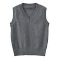 thumbnail image 1 of KAUOD Boys Knit Tank Top Sleeveless V Neck Pullover Vest Kids Oversized Loose Fall Casual Tops Clothes Cute Lightweight, 1 of 6