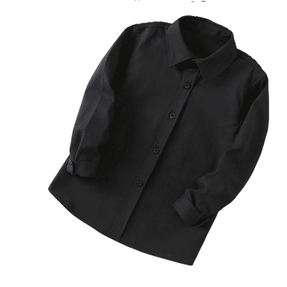 KAUOD Boys Long Sleeve Button Down Shirts Classic Collared Formal Uniform Girls Dress Shirt Solid Color TShirt Spring Outfits