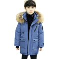 thumbnail image 1 of KAUOD Boys Winter Waterproof Coats Padded Insulated Ski Jackets Faux-F𝐮r Hood Outdoor Hiking Puffer Zipper Pockets Outwear, 1 of 8