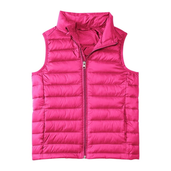KAUOD Boys Zip up down Vest High Neck Lightweight Sleeveless Puffer Jackets Quilted Soft Warm Winter Outwear for Kids