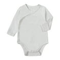 thumbnail image 1 of KAUOD Cotton Long Sleeve Side Buttons Romper for Toddler Baby Boys Solo Bodysuits New Born Soft Summer Jumpsuit Clothes, 1 of 3
