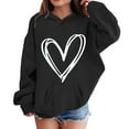thumbnail image 1 of KAUOD Cute Heart Print Hoodies for Girls Oversized Soft Pullover Hoodie Sweatshirts Teen Kids Long Sleeve Tops Clothes, 1 of 4