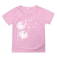 thumbnail image 1 of KAUOD Dandelion Print Short Sleeve for Kids Boys Girls Toddler Crewneck Cotton Soft T shirts Basic Preppy School Tees, 1 of 3
