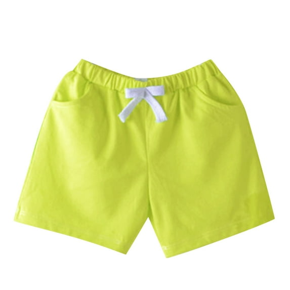 KAUOD Elastic Waist Sport Shorts for Toddler Boys Kids Drwstring Soft Straight Athletic B𝐨xer Short Pants Casual Workout