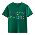 thumbnail image 1 of KAUOD Girls 100 Day of School T Shirt Cute Letter Graphic Short Sleeve Shirt Kids Toddler Cotton Soft Crew Neck Tops Clothes, 1 of 8