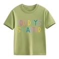 thumbnail image 1 of KAUOD Girls 100 Day of School T Shirt Cute Letter Graphic Short Sleeve Shirt Kids Toddler Cotton Soft Crew Neck Tops Clothes, 1 of 8