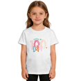 thumbnail image 1 of KAUOD Girls 100 Day of School Tees Cute Love Graphic Short Sleeve T Shirt Tops Kids Toddler School Soft Summer Shirt Clothes, 1 of 4