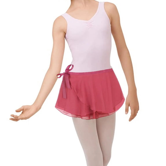 KAUOD Girls Ballet Skirt Chiffon Wrap Skirt Adjustable Tie Dance Skirts F𝗹owy Light Casual Cute Yoga Workout Skirts