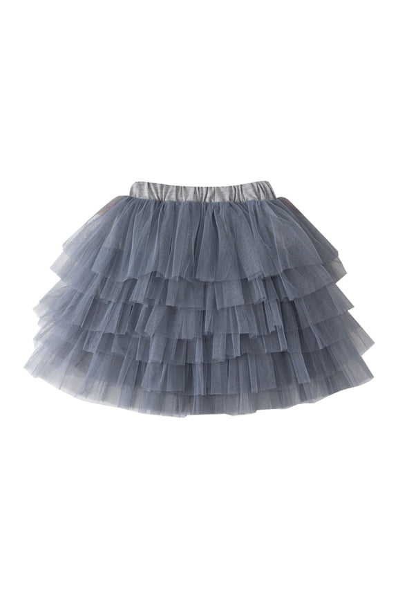 Girls Ballet Tulle Skirt 6 Layers Tutu Skirts Fluffy Cute Party Dance Princess Mini Skirt Puffy Ballet Skirts