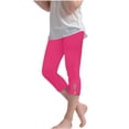 thumbnail image 1 of KAUOD Girls Bottoms 𝗖apris Leggings Cotton Stretchy Yoga Cropped Pants Teen Kids Skinny Tights Straight High Waist Sweatpants, 1 of 6