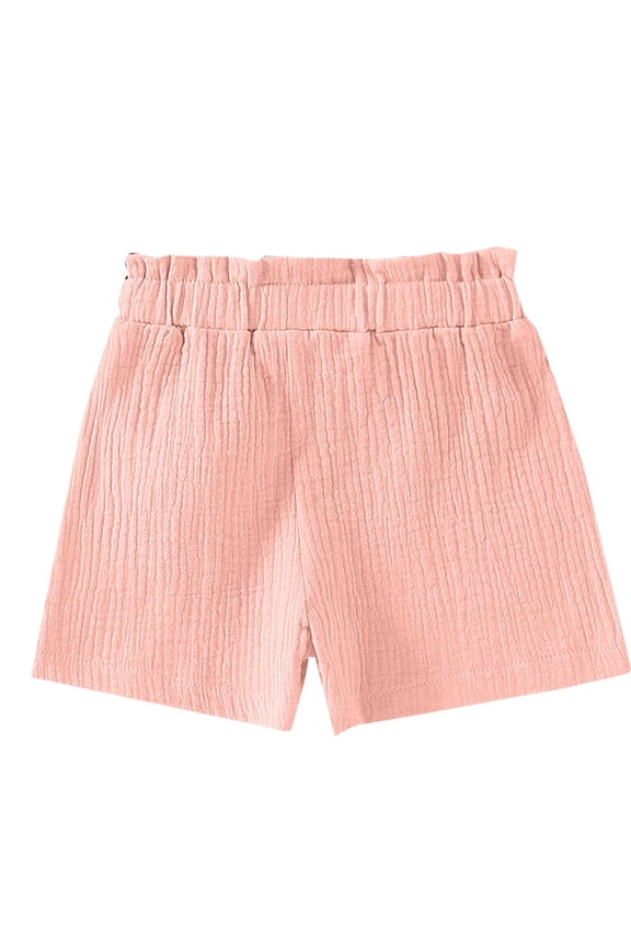 Girls Casual Shorts 3 Pack Ruffle Elastic Waist Wide Leg Comfy Shorts Summer Cute Solid Lounge Mini Short Pants
