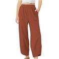 thumbnail image 1 of KAUOD Girls Causal Elastic Waist Athletic Pants Y2K Baggy Sweatpants with Pockets Solid Color Wide Leg Jogger Pants, 1 of 3