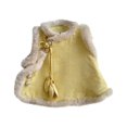 thumbnail image 1 of KAUOD Girls Chinese New Years Fleece Vest Fuzzy Cuffs Winter Sleeveless 𝗧ang Jackets Kids Plain Soft Traditional Waistcoat, 1 of 3