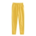 thumbnail image 1 of KAUOD Girls Cotton Sweatpants Straight High Waist Stretchy Joggers Pants Kids Fall Casual Hiking Fleece Trousers Bottoms, 1 of 7