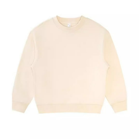 KAUOD Girls Cotton Sweatshirts Plain Long Sleeve Crew Neck Pullover Hoodie Sweatshirts Kids Cute Fall Casual Tops Clothes