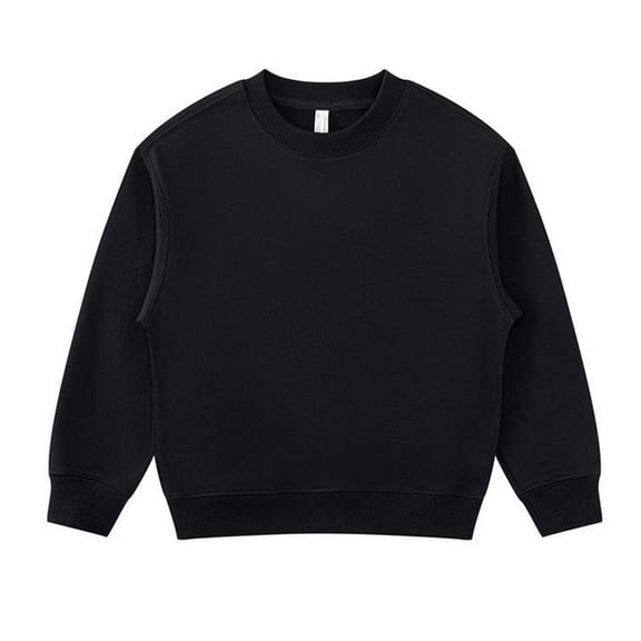 KAUOD Girls Cotton Sweatshirts Plain Long Sleeve Crew Neck Pullover Hoodie Sweatshirts Kids Cute Fall Casual Tops Clothes