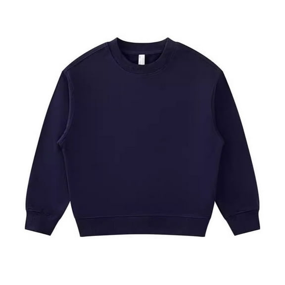 KAUOD Girls Cotton Sweatshirts Plain Long Sleeve Crew Neck Pullover Hoodie Sweatshirts Kids Cute Fall Casual Tops Clothes