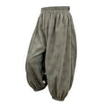 thumbnail image 1 of KAUOD Girls Cute Oversized Sweatpants Corduroy Wide Leg Elastic Waist Cartoon Printed Joggers Trendy Athletic Pants, 1 of 3