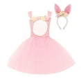 thumbnail image 1 of KAUOD Girls Easter Bunny Animal Dress up Kids Sleeveless Tulle Tutu Fancy Dress with Hairband Dress Up Parties Outfit, 1 of 9