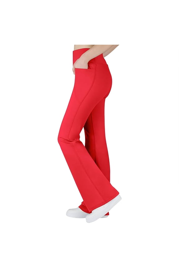 Girls Flare Pants Spring Elastic High Waist Stretchy Yoga Dance Pants Fall Lightweight Casual Bell Bottom Pant