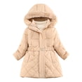 thumbnail image 1 of KAUOD Girls Fleece-Lined Parka Coats Winter Padded Quilted Puffer Outwear Teen Kids Windproof Warm down Jackets with Pockets, 1 of 9