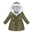 thumbnail image 1 of KAUOD Girls Fleece-Lined Parka Coats Zip up Hooded Winter Puffer Jackets Teen Kids Quilted Warm Windproof down Outwear, 1 of 9