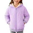 thumbnail image 1 of KAUOD Girls Fleece Lined Winter Coats Waterproof Quilted Hooded Jackets Teen Kids Padded Warm Zip up Puffer Outwear, 1 of 7