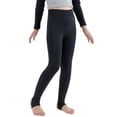 thumbnail image 1 of KAUOD Girls Fleece Thermal Tights Leggings Gym Workout Stretchy Yoga Pants Teen Kids Plain Winter Warm Ballet Dance Leggings, 1 of 9