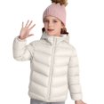 thumbnail image 1 of KAUOD Girls Full Zipper Puffer Jackets Winter Insulated Hooded Quilted down Coats Kids Snow Ski Puffer Outwear with Pockets, 1 of 8
