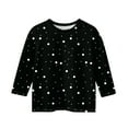 thumbnail image 1 of KAUOD Girls Kids Teens T-Shirt Dots 3/4 Sleeve Crew Neck Tee Toddler Summer Casual Top Blouses Children Comfortable Clothing, 1 of 4