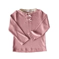 thumbnail image 1 of KAUOD Girls Knit Stretchy Sweater Ribbed Thermal Crew Neck Pullover Tops Clothes Kids Toddler Long Sleeve Shirt Outfits, 1 of 5