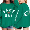 thumbnail image 1 of KAUOD Girls Letter Print Sweatshirt Football Graphic Crewneck Pullover Long Sleeve Sweaters Kids Casual Fashion Top School Hoodies, 1 of 6