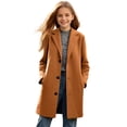 thumbnail image 1 of KAUOD Girls Long Peacoat Button Open Front Collar Mid Jackets Teen Kids Knee Length Plain Fashion Coats Clothes with Pockets, 1 of 6