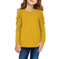 thumbnail image 1 of KAUOD Girls Long Sleeve Shirts Tops Plain Crew Neck Soft Blouse Teen Kids Cute Comfy Casual Tops Clothes Pullover Tops, 1 of 9