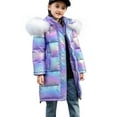 thumbnail image 1 of KAUOD Girls Long Winter Parka Coats Padded Insulated Faux-F𝐮r Puffer Jackets Kids Snow Ski down Outwear Quilted Warm Coats, 1 of 5