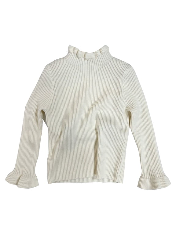 Girls Ribbed Knit Sweater Long Sleeve Crew Neck Thermal Undershirts Kids Winter Stretchy Pullover Tops Clothes