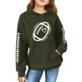 thumbnail image 1 of KAUOD Girls Ribbed Pullover Hoodies Baseball Oversized Long Sleeve Cute Hoodie Sweatshirts Kids Lightweight Loose Tops, 1 of 7